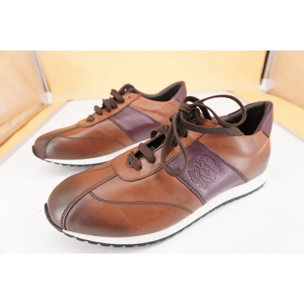 Bruno Magli Men's Carlo Brown Leather Sneaker Size 11 $298 trainer New